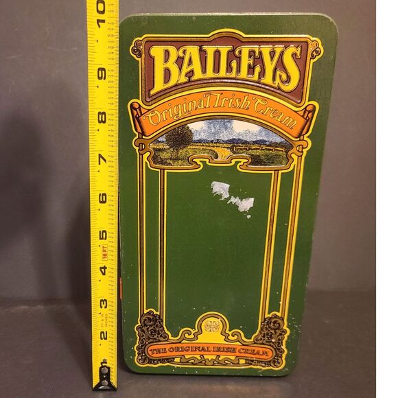 Baileys Original Irish Cream Vintage Tin Container Box Green Made in England - Picture 11 of 11
